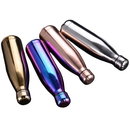 Cola-Shaped Vacuum Bottle — Metallic