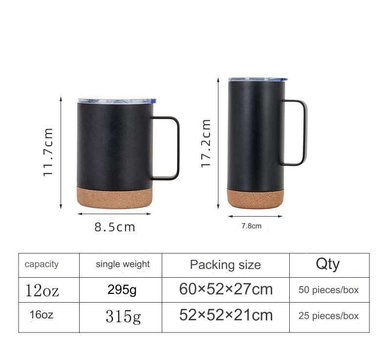 Coffee Mug with Cork Base view