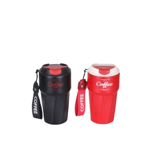 Travel Coffee Mug with Carry Strap